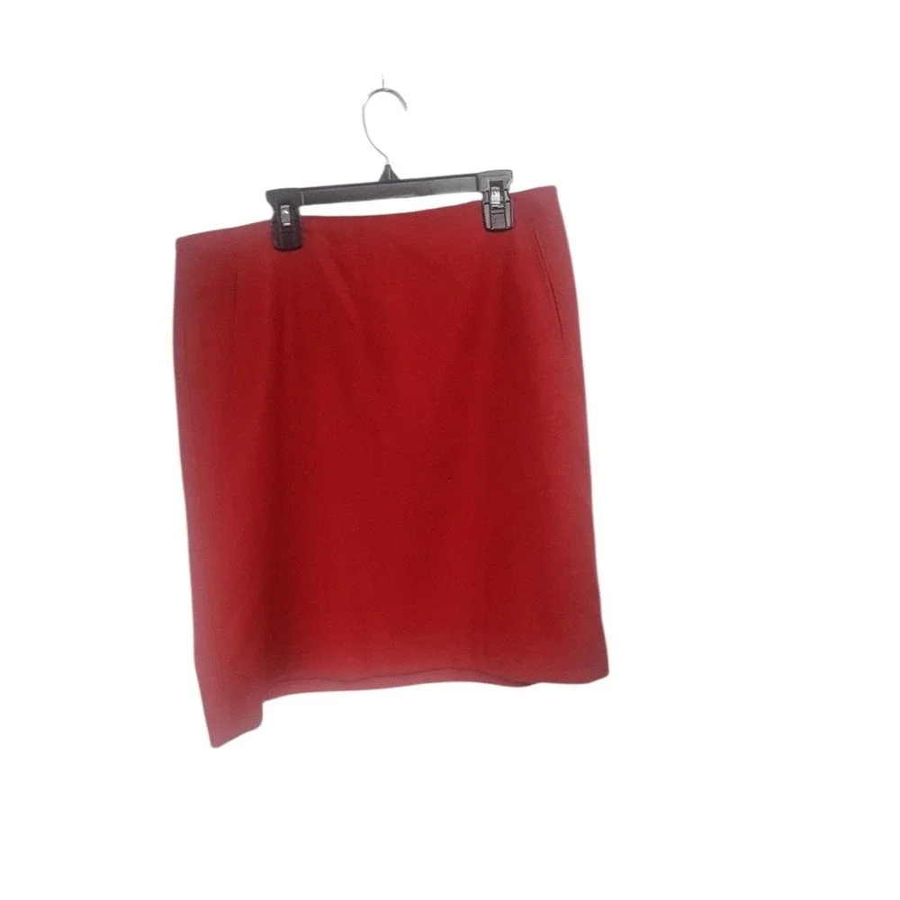 Talbots Petites Red Pencil Skirt Size 8P NWT Office Career Professional Business